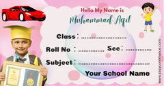30 pcs Customised Name Slip Stickers with Your Kids Photo & 20 pcs Personalised Name Slip | School Labels for Notebooks. Non Tearable Stickers (Copy) (Copy) (Copy)