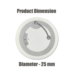 Pack of 10 - 215 NFC Tags ( Round shape 25mm) white color